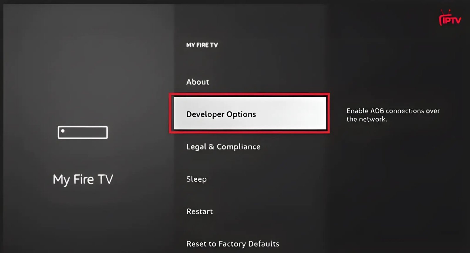Options pour les développeurs Firestick