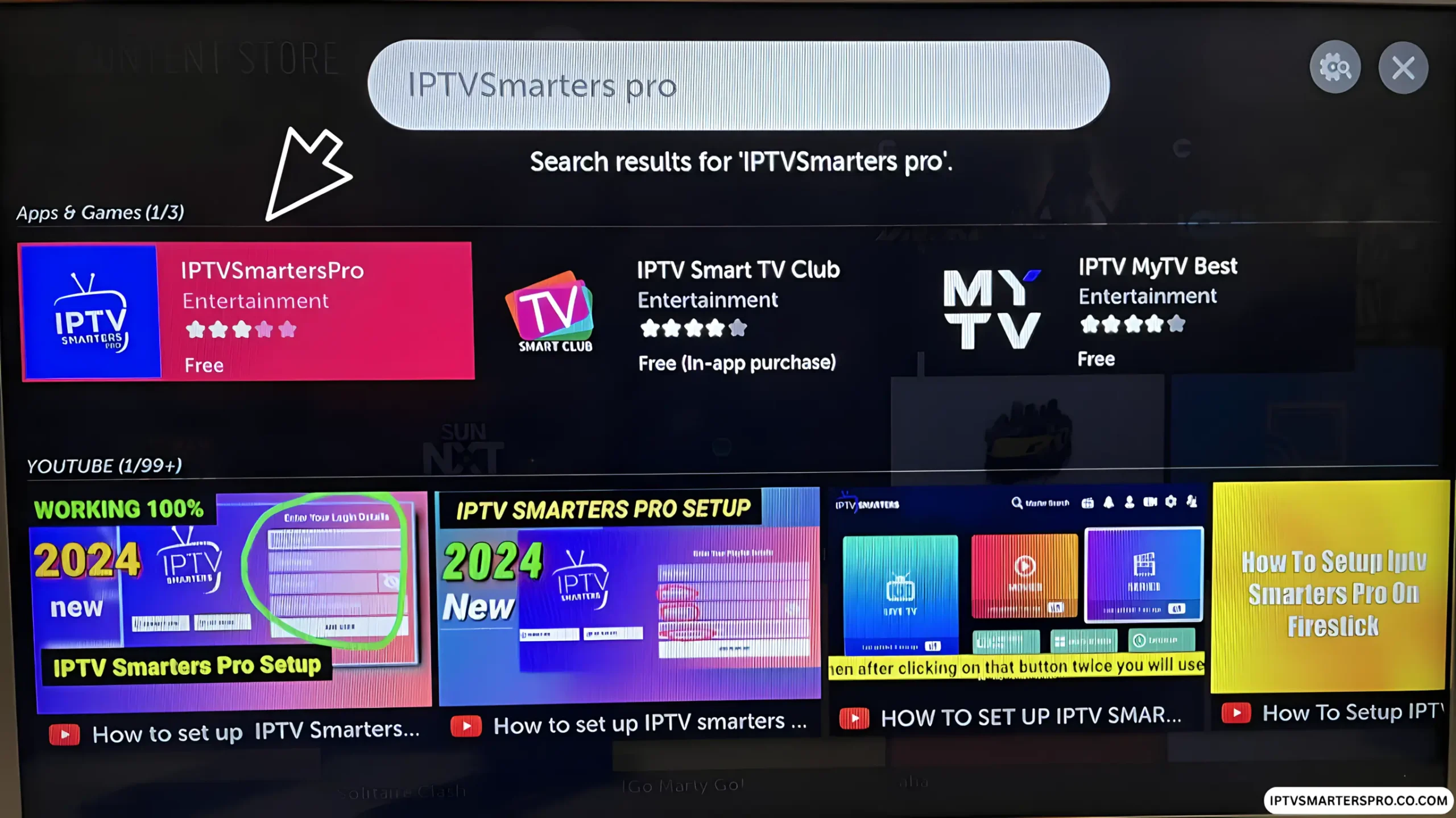 Rechercher IPTV Smarters Pro sur Samsung Apps